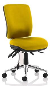 Chiro Medium Back Office Chair In Senna Yellow No Arms