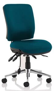 Chiro Medium Back Office Chair In Maringa Teal No Arms