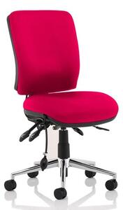 Chiro Medium Back Office Chair In Tabasco Red No Arms