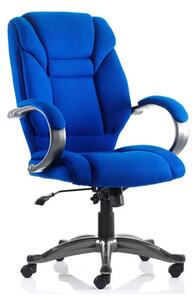 Galloway Fabric Executive Office Chair In Blue With Arms