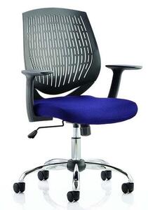 Dura Black Back Office Chair With Stevia Blue Seat