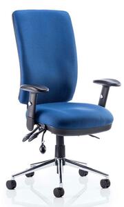 Chiro Fabric High Back Office Chair In Blue With Arms