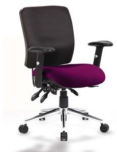 Chiro Medium Back Office Chair With Tansy Purple Seat