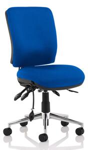 Chiro Fabric Medium Back Office Chair In Blue No Arms