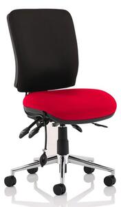 Chiro Medium Back Office Chair With Bergamot Cherry Seat No Arms