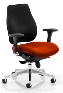 Chiro Plus Black Back Office Chair With Tabasco Red Seat