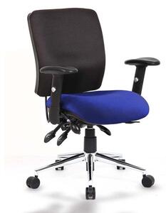Chiro Medium Back Office Chair With Stevia Blue Seat