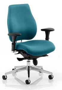 Chiro Plus Office Chair In Maringa Teal With Arms