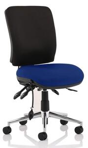 Chiro Medium Back Office Chair With Stevia Blue Seat No Arms