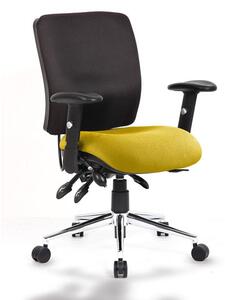 Chiro Medium Back Office Chair With Senna Yellow Seat