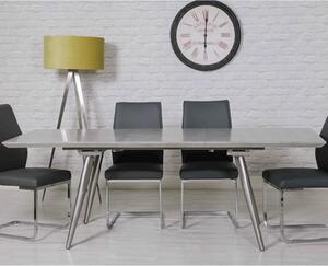 Chicago Extending Dining Table With Brushed Steel Legs