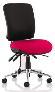 Chiro Medium Back Office Chair With Tabasco Red Seat No Arms