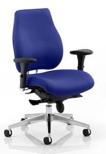 Chiro Plus Office Chair In Stevia Blue With Arms