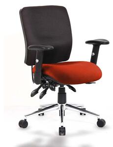 Chiro Medium Back Office Chair With Tabasco Red Seat