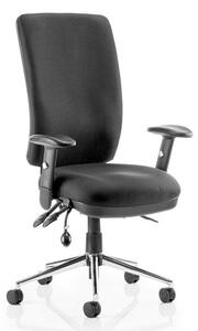 Chiro Fabric High Back Office Chair In Black With Arms