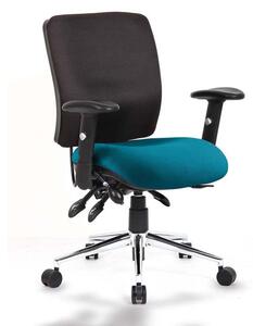 Chiro Medium Back Office Chair With Maringa Teal Seat