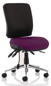 Chiro Medium Back Office Chair With Tansy Purple Seat No Arms