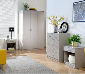 Probus Wooden 4Pc Bedroom Furniture Set In Grey