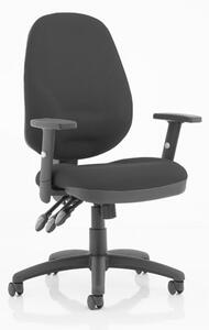 Eclipse Plus XL Office Chair In Black With Adjustable Arms