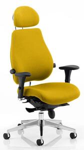 Chiro Plus Ultimate Headrest Office Chair In Senna Yellow