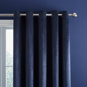 Catherine Lansfield Kingsley Matt Velvet Eyelet Curtains