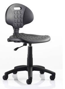 Malaga Task Wipe Clean Office Visitor Chair In Black No Arms