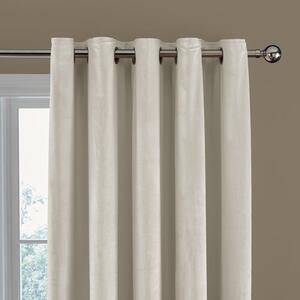 Catherine Lansfield Kingsley Matt Velvet Eyelet Curtains