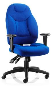 Galaxy Fabric Office Chair In Blue With Arms