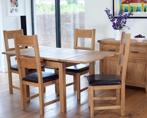 Hampshire Draw Leaf Dining Set With 4 Chairs