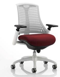 Flex Task White Frame White Back Office Chair In Ginseng Chilli