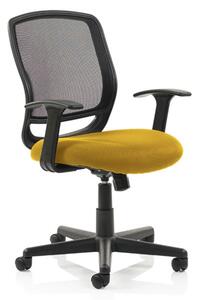 Mave Task Black Back Office Chair With Senna Yellow Seat