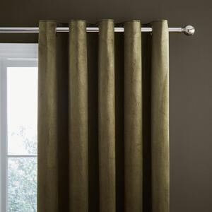 Catherine Lansfield Kingsley Matt Velvet Eyelet Curtains