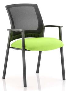 Metro Black Back Office Visitor Chair With Myrrh Green Seat