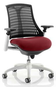 Flex Task White Frame Black Back Office Chair In Ginseng Chilli