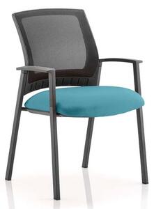 Metro Black Back Office Visitor Chair With Maringa Teal Seat