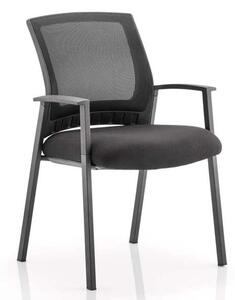 Metro Black Back Office Visitor Chair With Black Seat