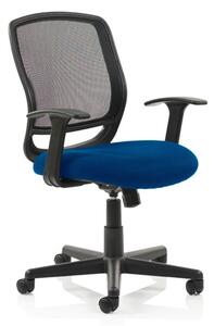 Mave Task Black Back Office Chair With Stevia Blue Seat