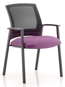 Metro Black Back Office Visitor Chair With Tansy Purple Seat