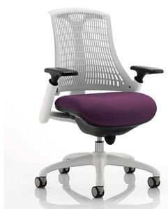 Flex Task White Frame White Back Office Chair In Tansy Purple
