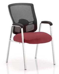 Portland Straight Leg Visitor Chair With Ginseng Chilli Seat