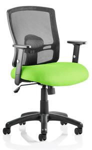 Portland Task Black Back Office Chair With Myrrh Green Seat