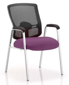 Portland Straight Leg Visitor Chair With Tansy Purple Seat