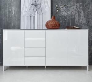 Sheldon Large Sideboard In White Gloss With 3 Doors 4 Drawers