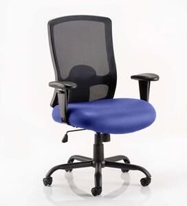Portland HD Black Back Office Chair With Stevia Blue Seat