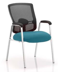 Portland Straight Leg Visitor Chair With Maringa Teal Seat
