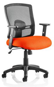 Portland Task Black Back Office Chair With Tabasco Red Seat