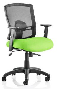 Portland II Black Back Office Chair With Myrrh Green Seat