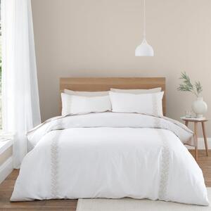 Bianca Embroidery Leaf Duvet Cover and Pillowcase Set