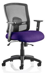 Portland II Black Back Office Chair With Tansy Purple Seat
