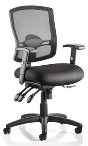 Portland III Black Back Office Chair With Black Seat